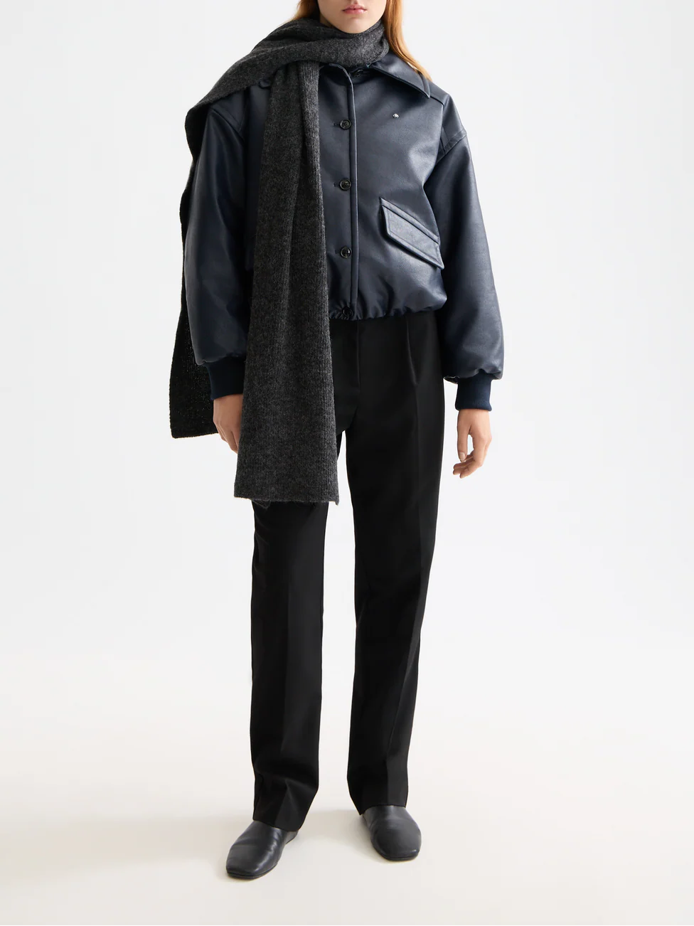 Vegan leather bomber jacket - Image 2