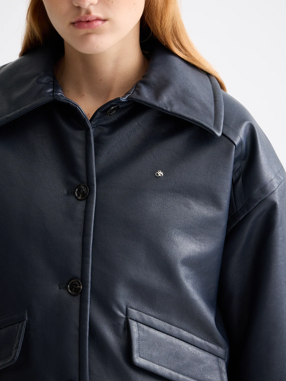 Vegan leather bomber jacket - Image 3