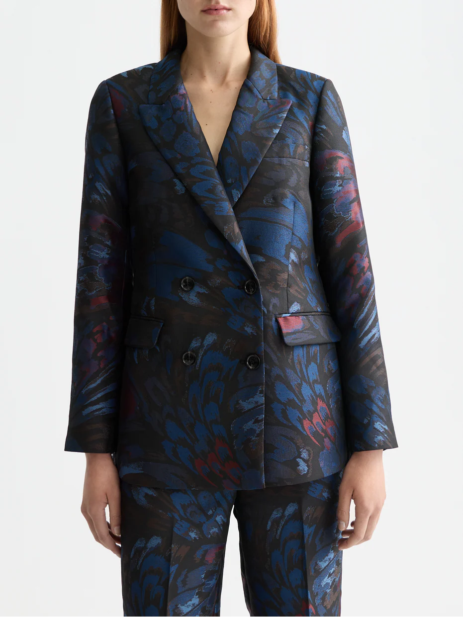 Double breasted Jacquard blazer