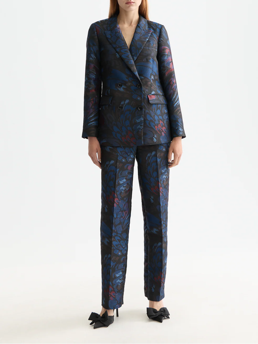 Double breasted Jacquard blazer - Image 2