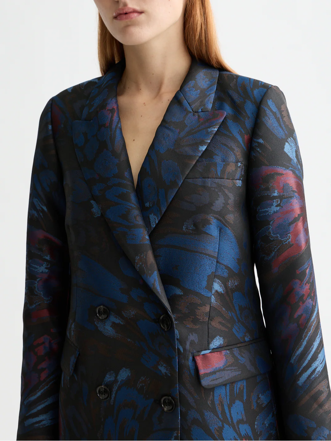 Double breasted Jacquard blazer - Image 3