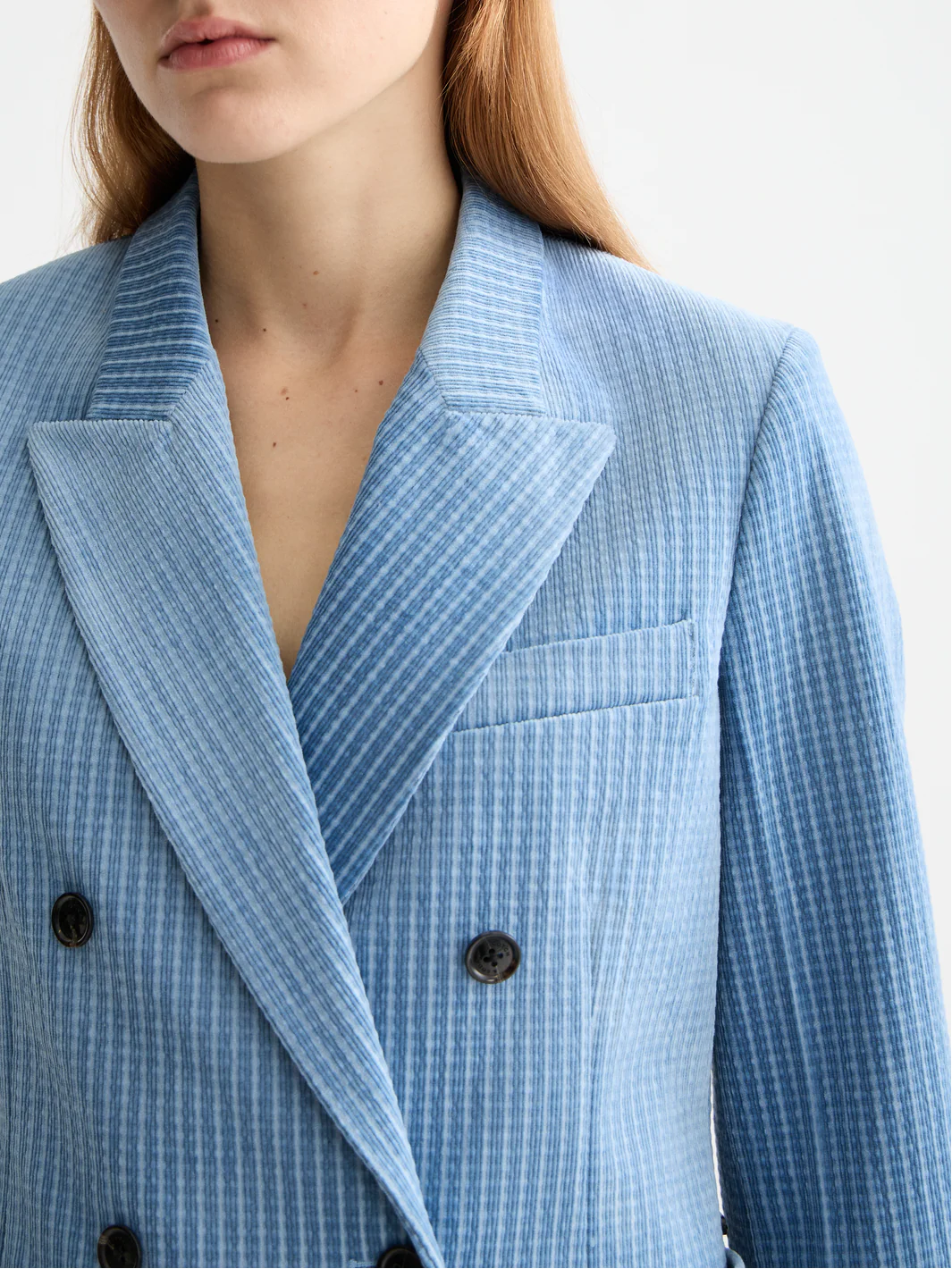 Corduroy double breasted blazer - Image 3