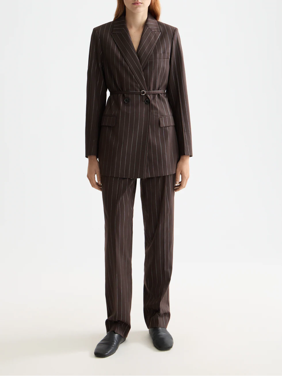 Double breasted lurex pinstripe blazer - Image 2