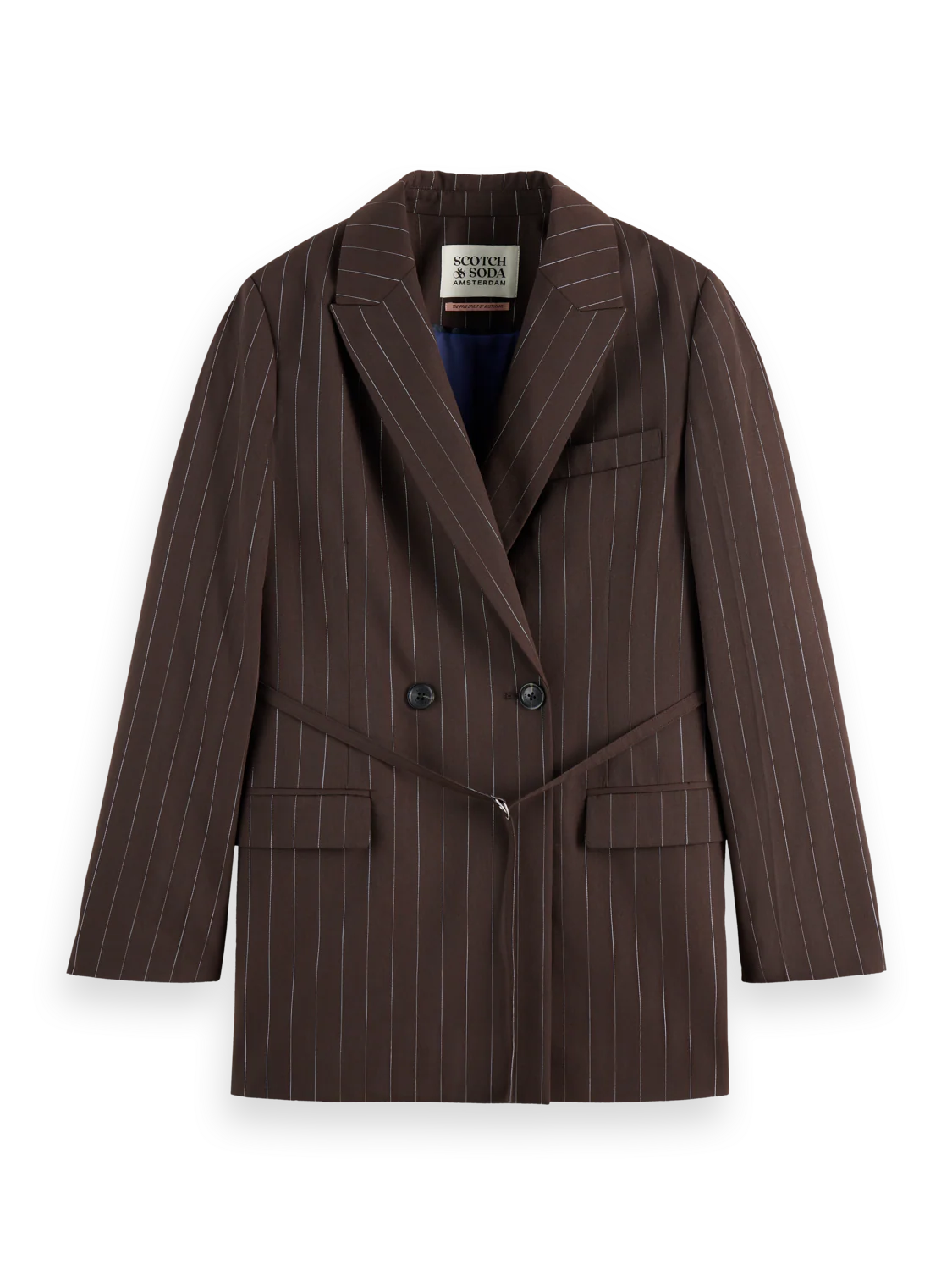 Double breasted lurex pinstripe blazer - Image 5