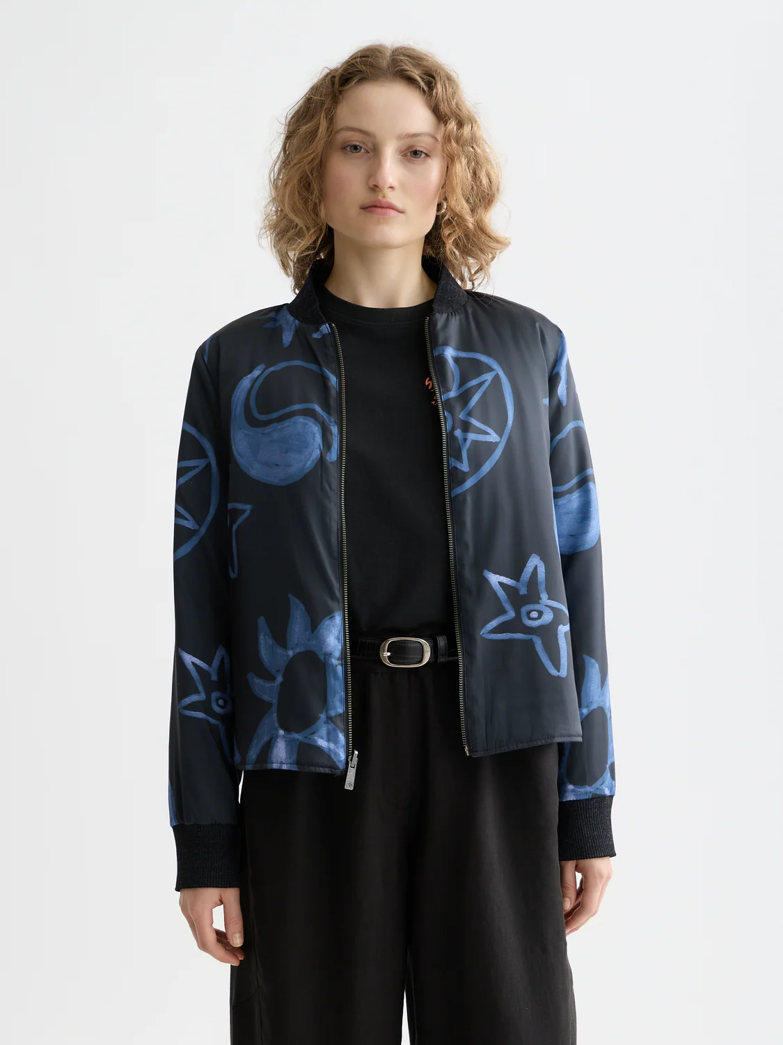 Quilted reversible bomber jacket
