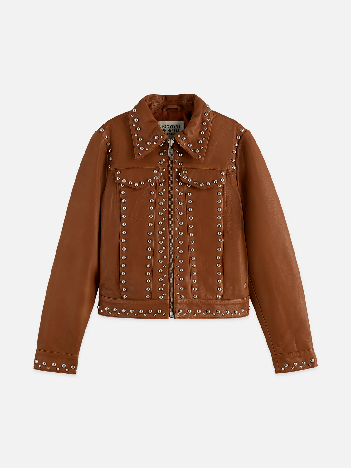 Studded leather trucker - Image 5