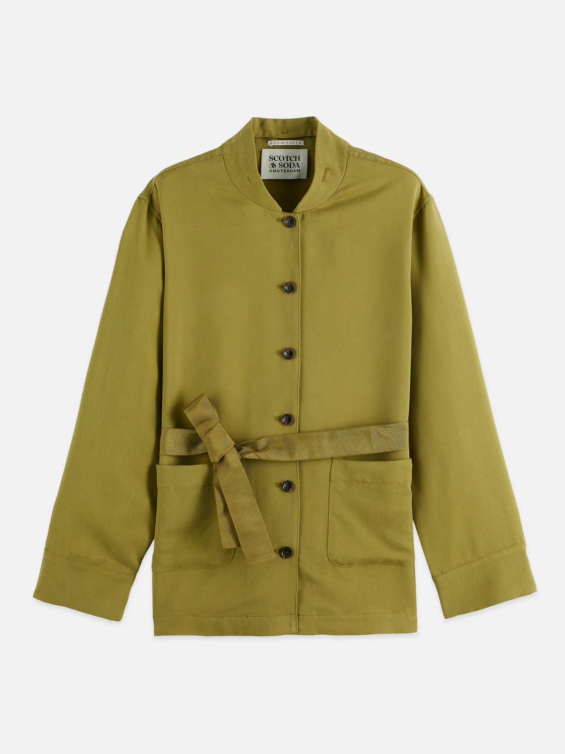 Viscose twill belted blazer - Image 5
