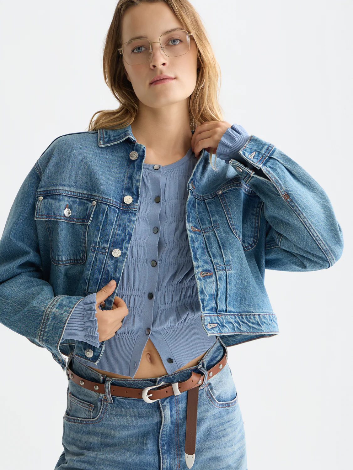 Denim trucker jacket - Image 3