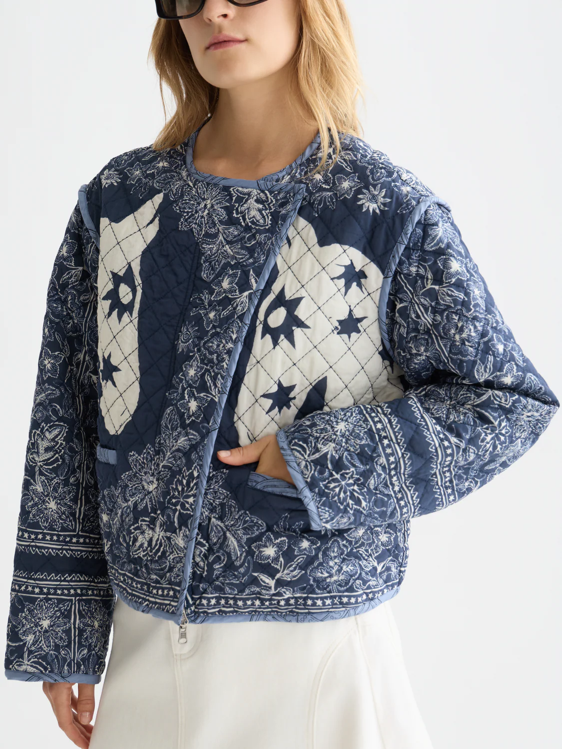 Reversible printed quilted jacket - Image 3