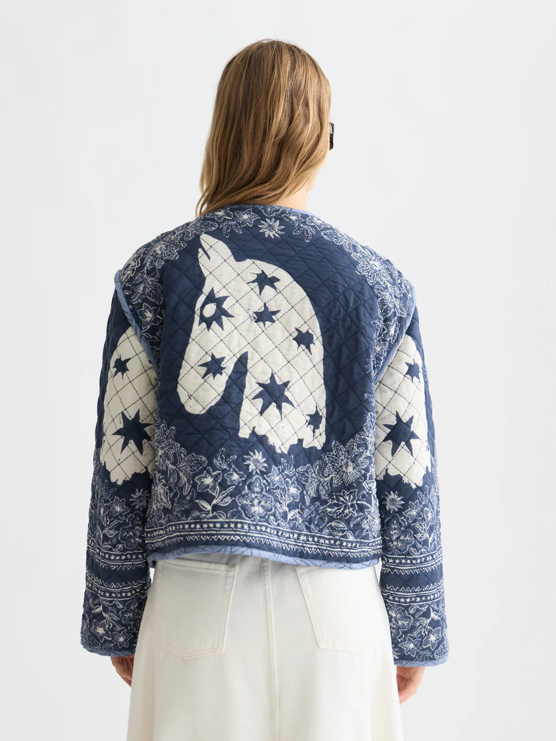 Reversible printed quilted jacket - Image 4
