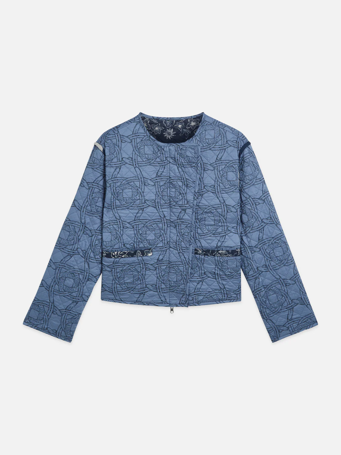 Reversible printed quilted jacket - Image 8