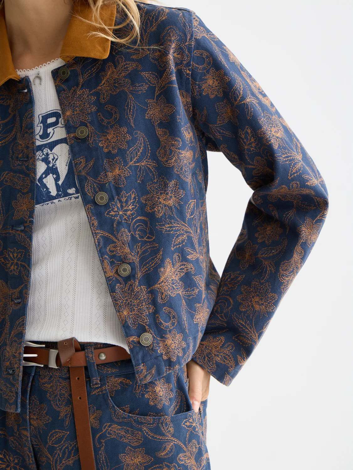 Embroidered cotton jacket - Image 3