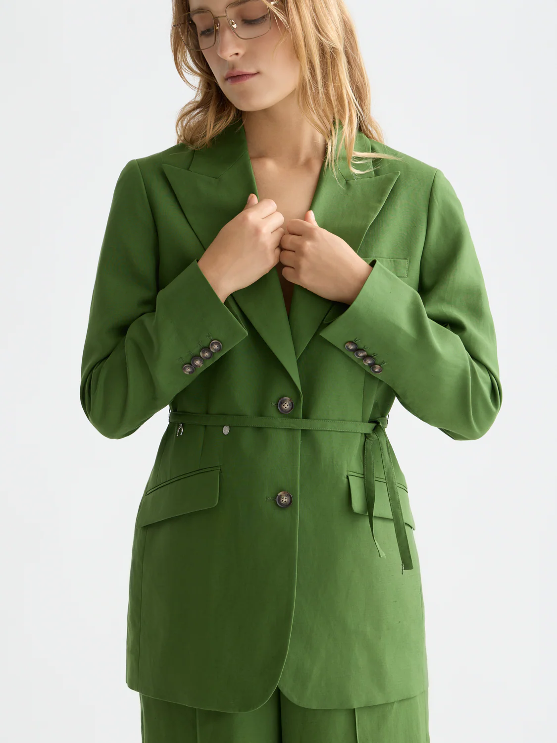 Linen blend blazer - Image 3