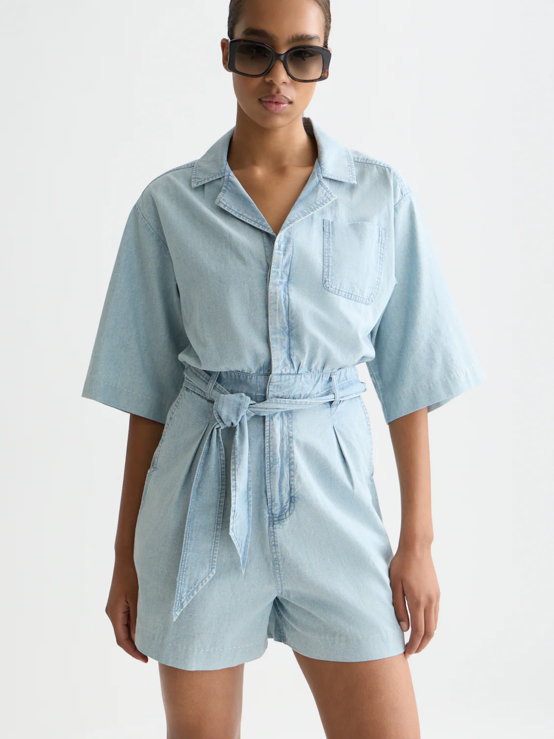 Lightweight denim playsuit - Image 2