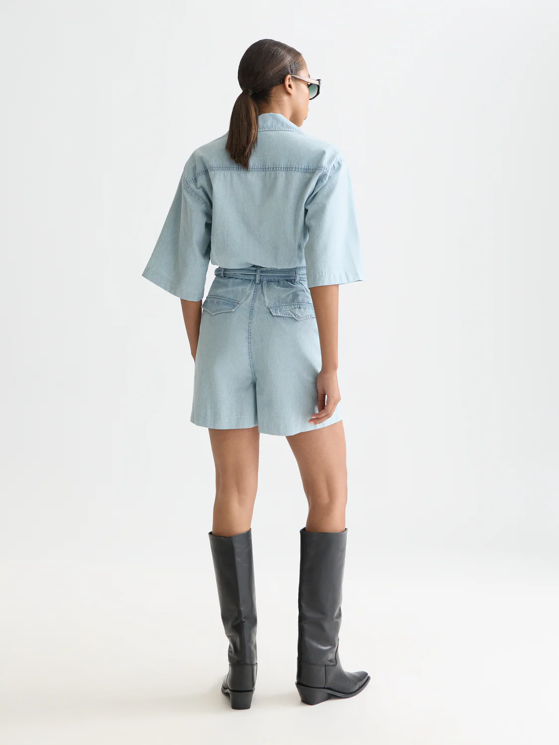 Lightweight denim playsuit - Image 4