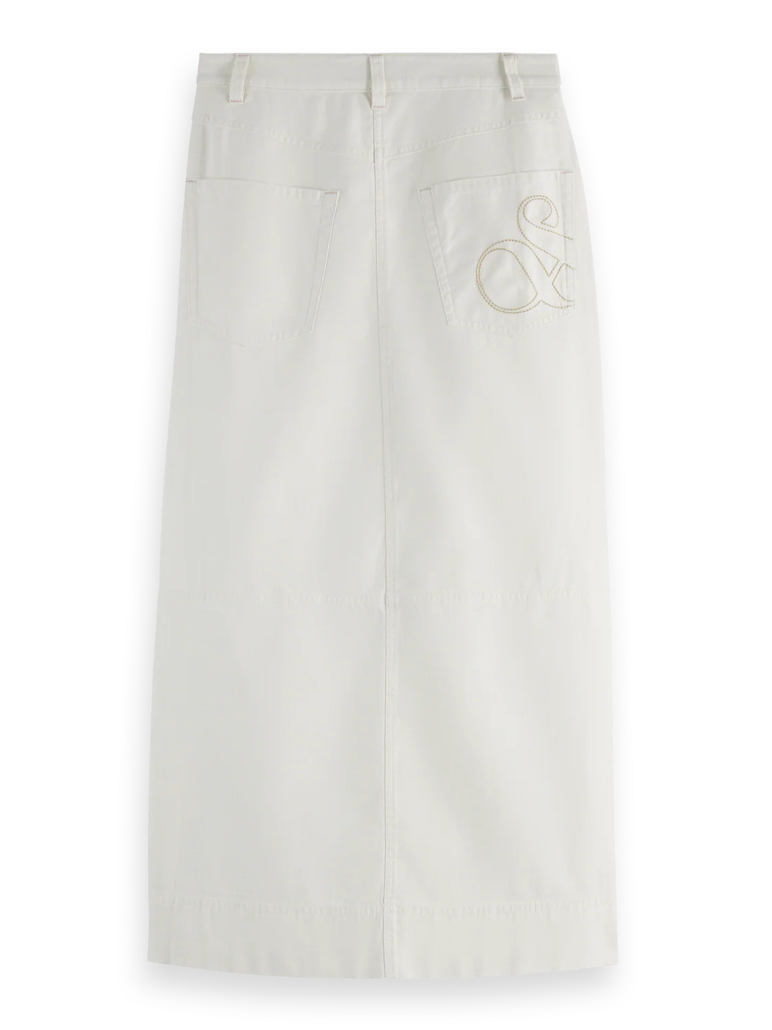 Workwear midi skirt with front slit - Image 13