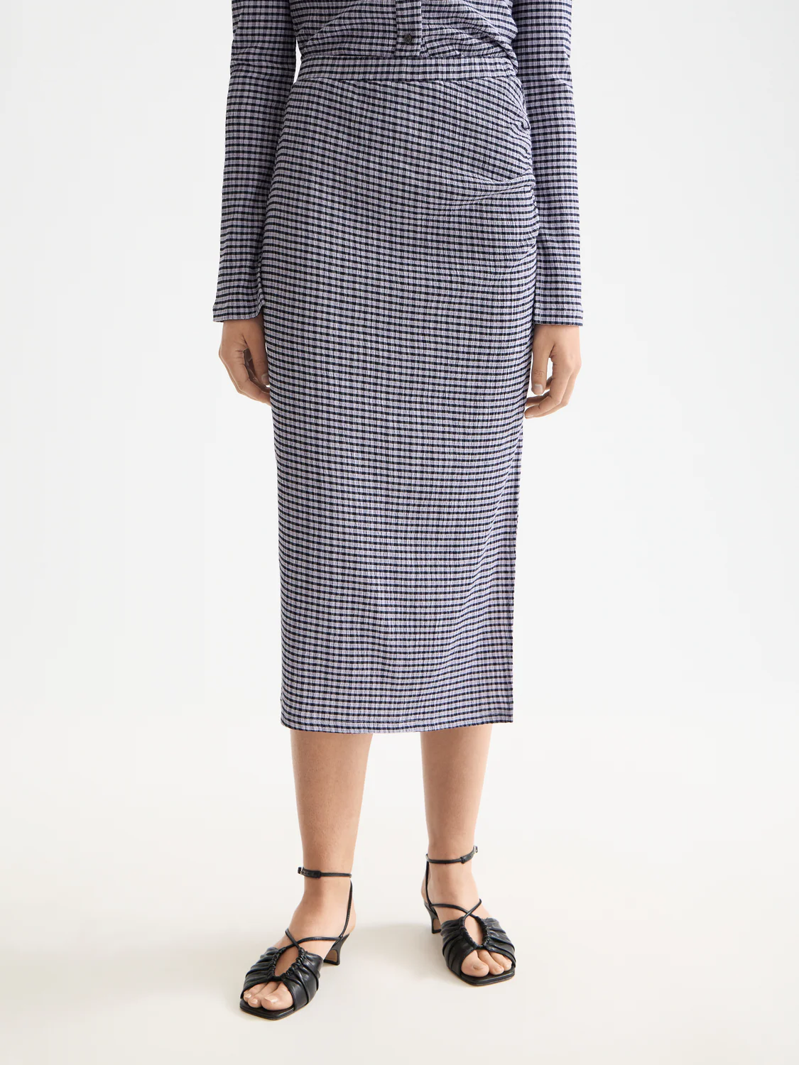 Structured gingham skirt - Image 2