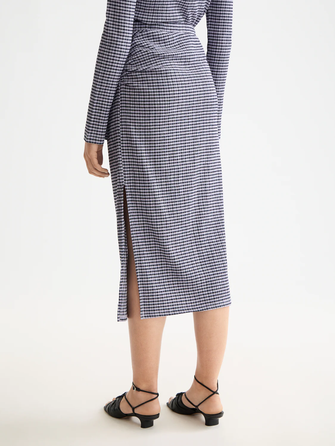 Structured gingham skirt - Image 3
