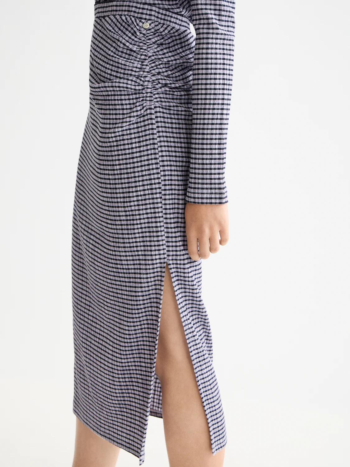 Structured gingham skirt - Image 4