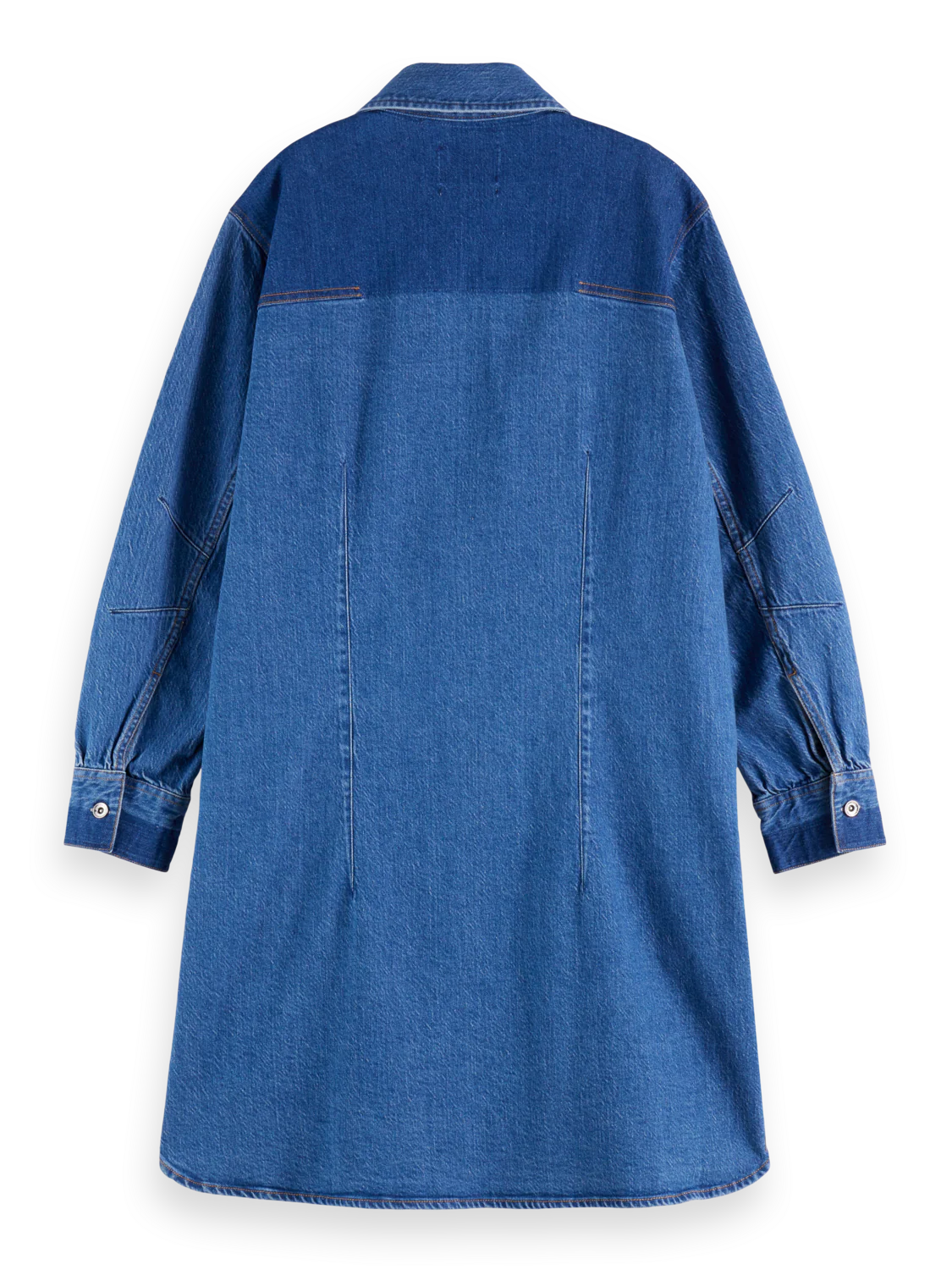 Washed denim mini shirtdress - Image 6