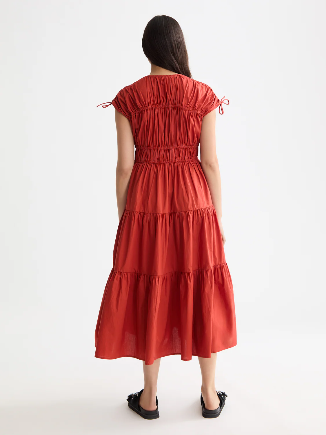 Gathered midi dress - Image 3