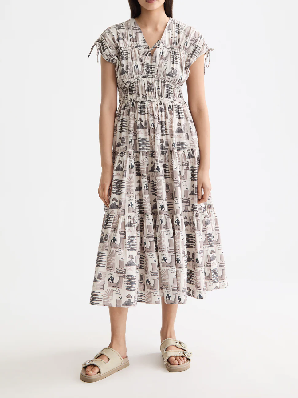 Gathered midi dress - Image 7