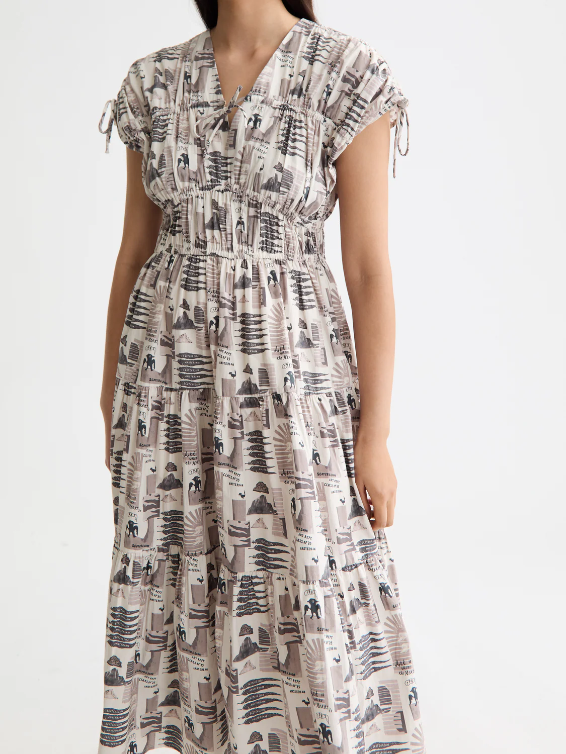 Gathered midi dress - Image 8