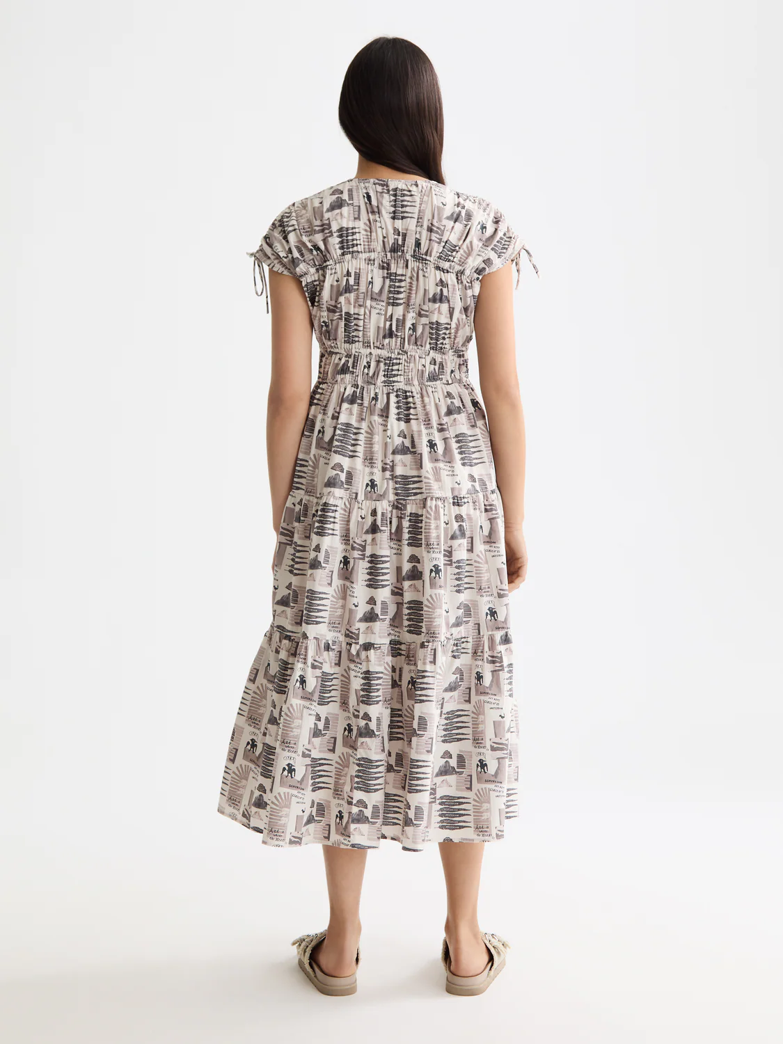 Gathered midi dress - Image 9