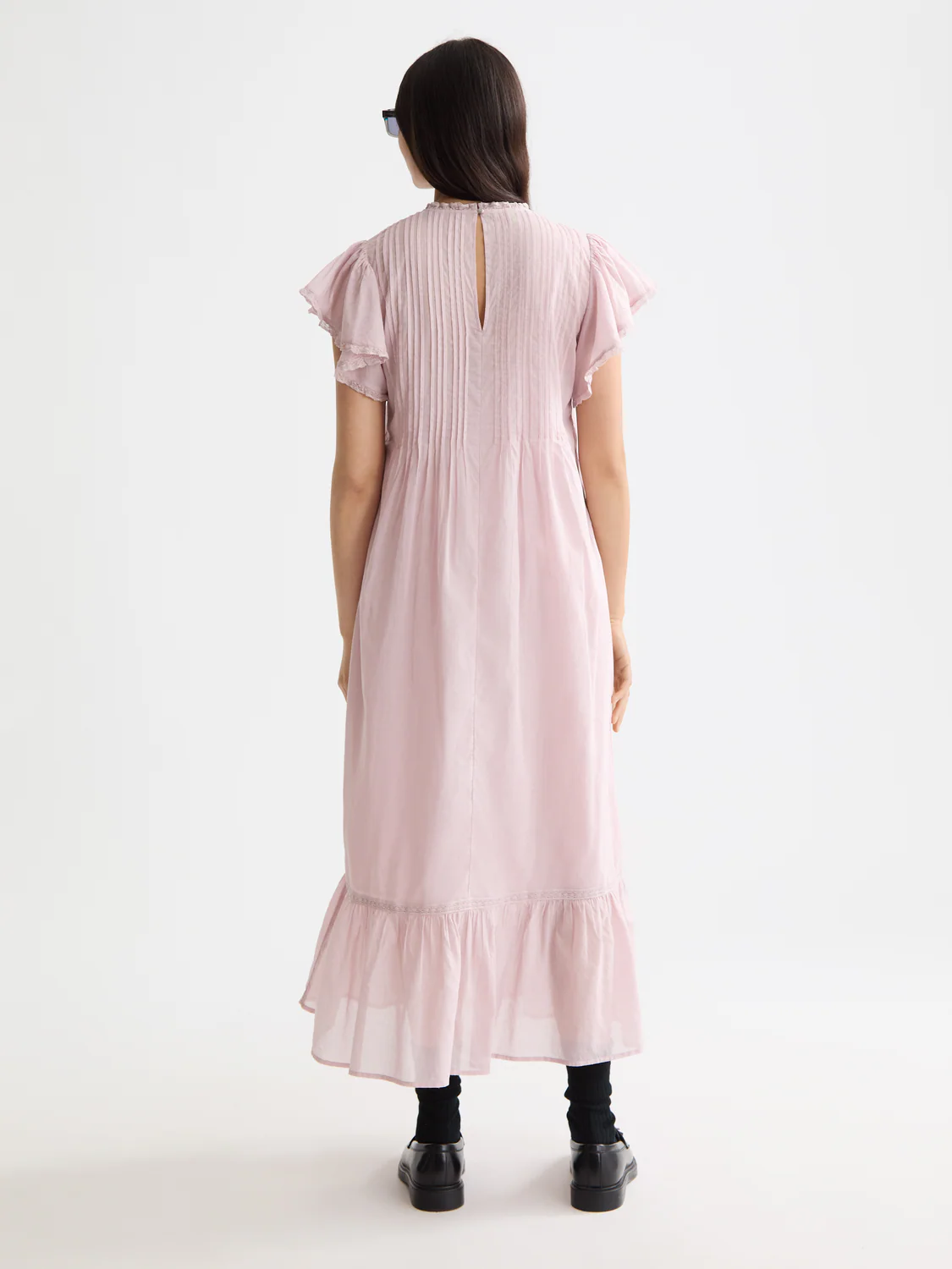 Maxi dress with lace details - Image 3