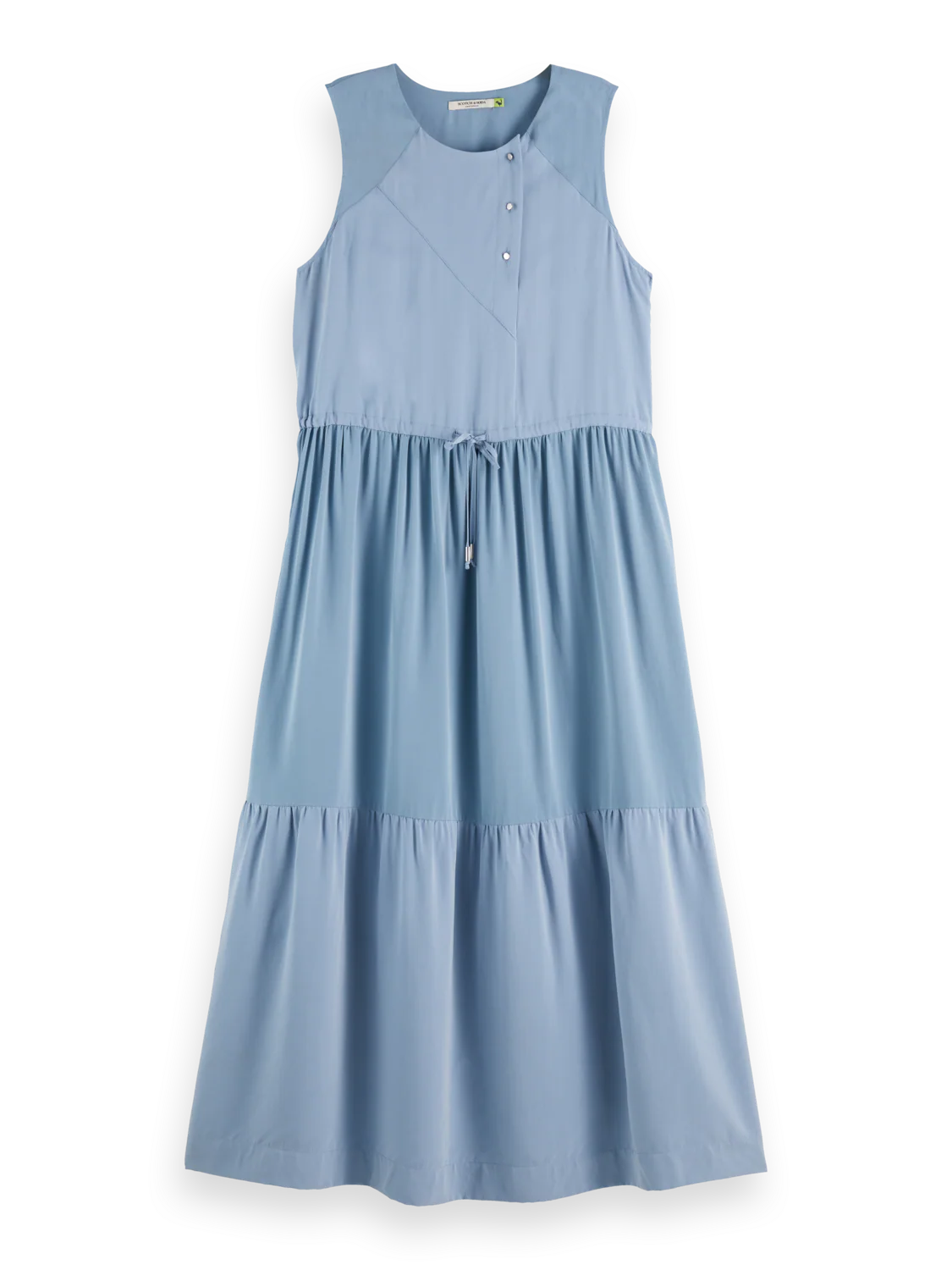 Midi dress with gathered waist - Image 10
