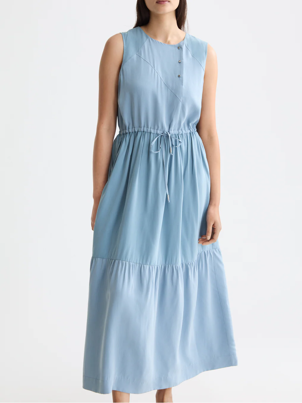 Midi dress with gathered waist - Image 8