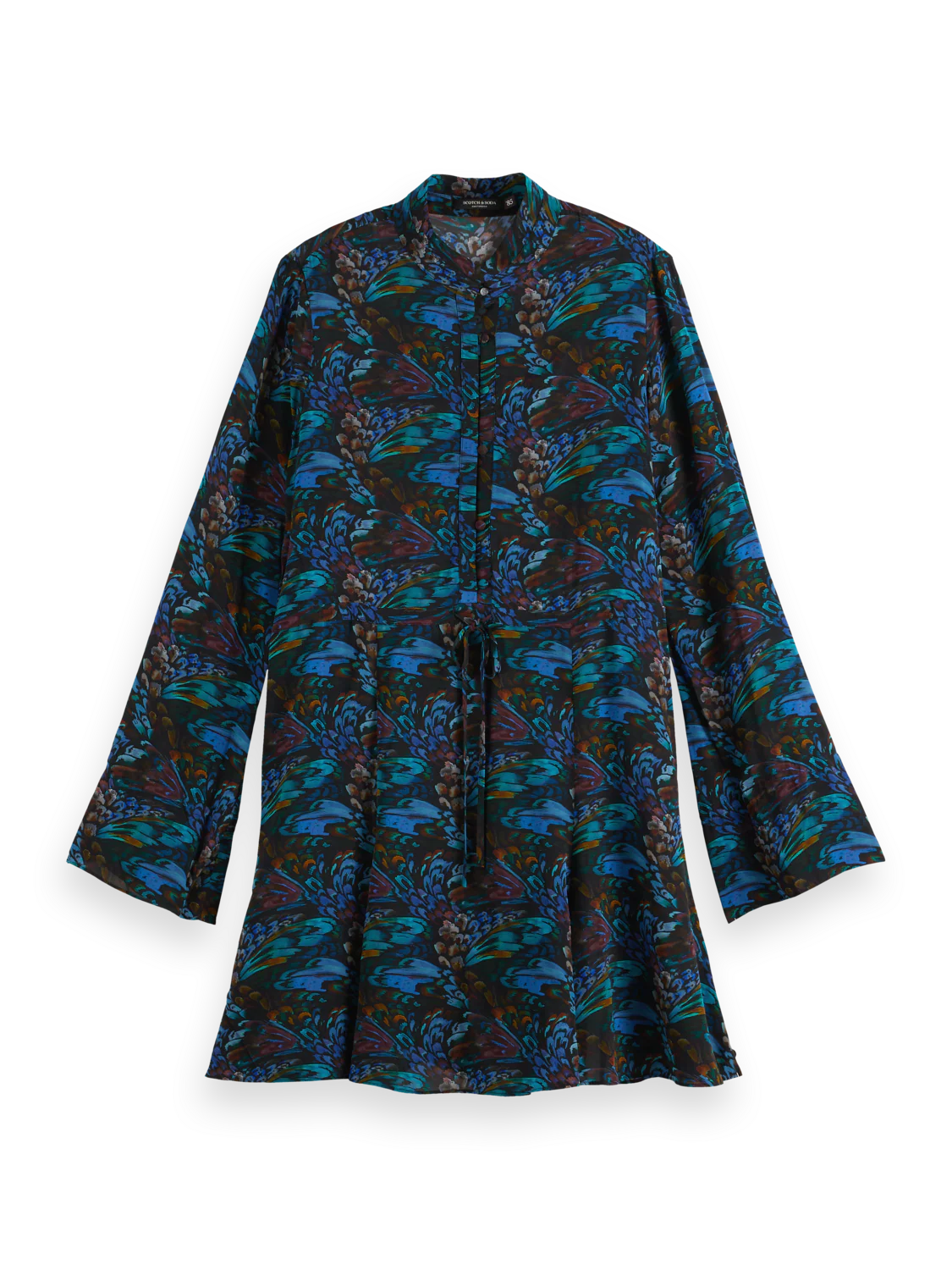 Printed long sleeve mini dress - Image 10