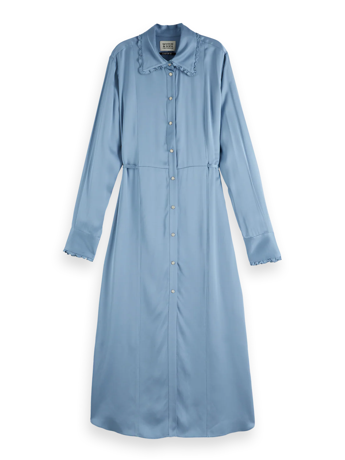 Midi ruffle shirt dress - Image 10