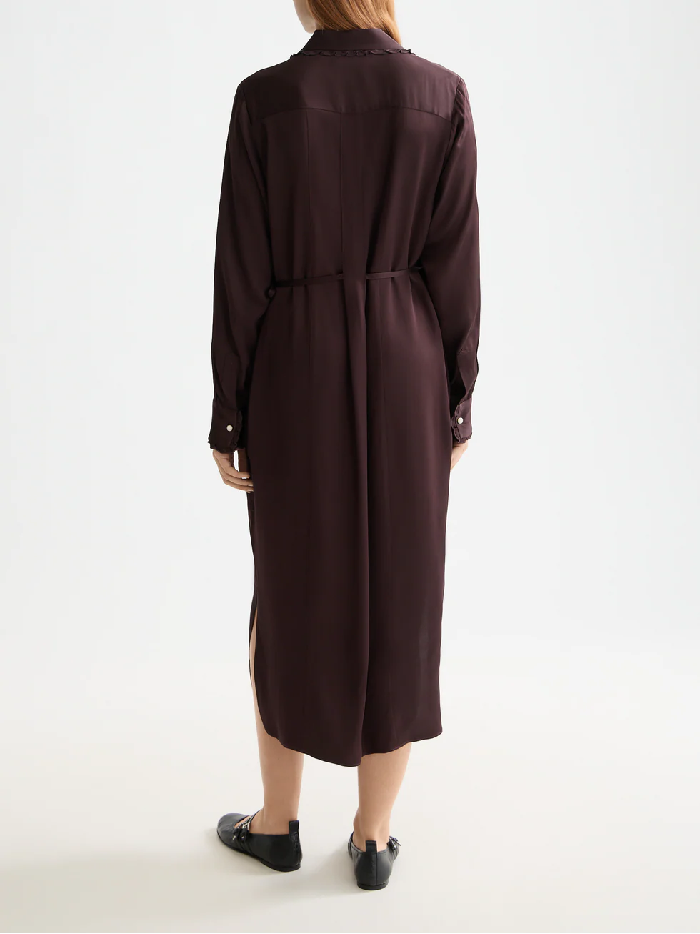 Midi ruffle shirt dress - Image 3