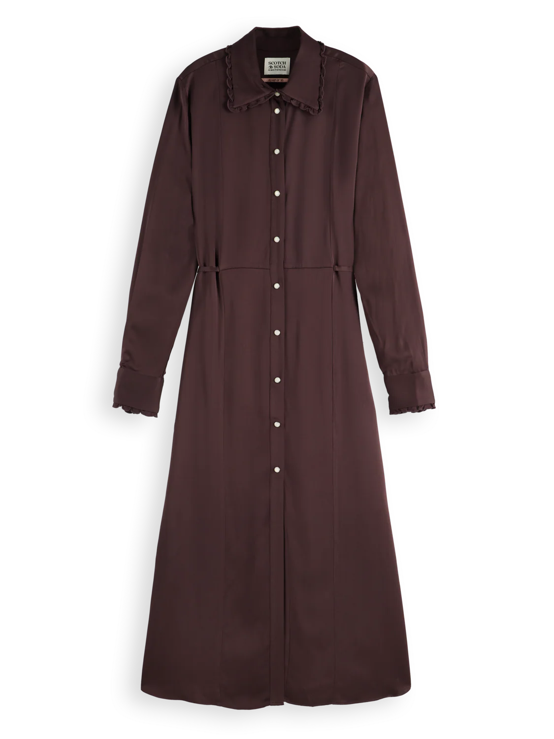 Midi ruffle shirt dress - Image 4