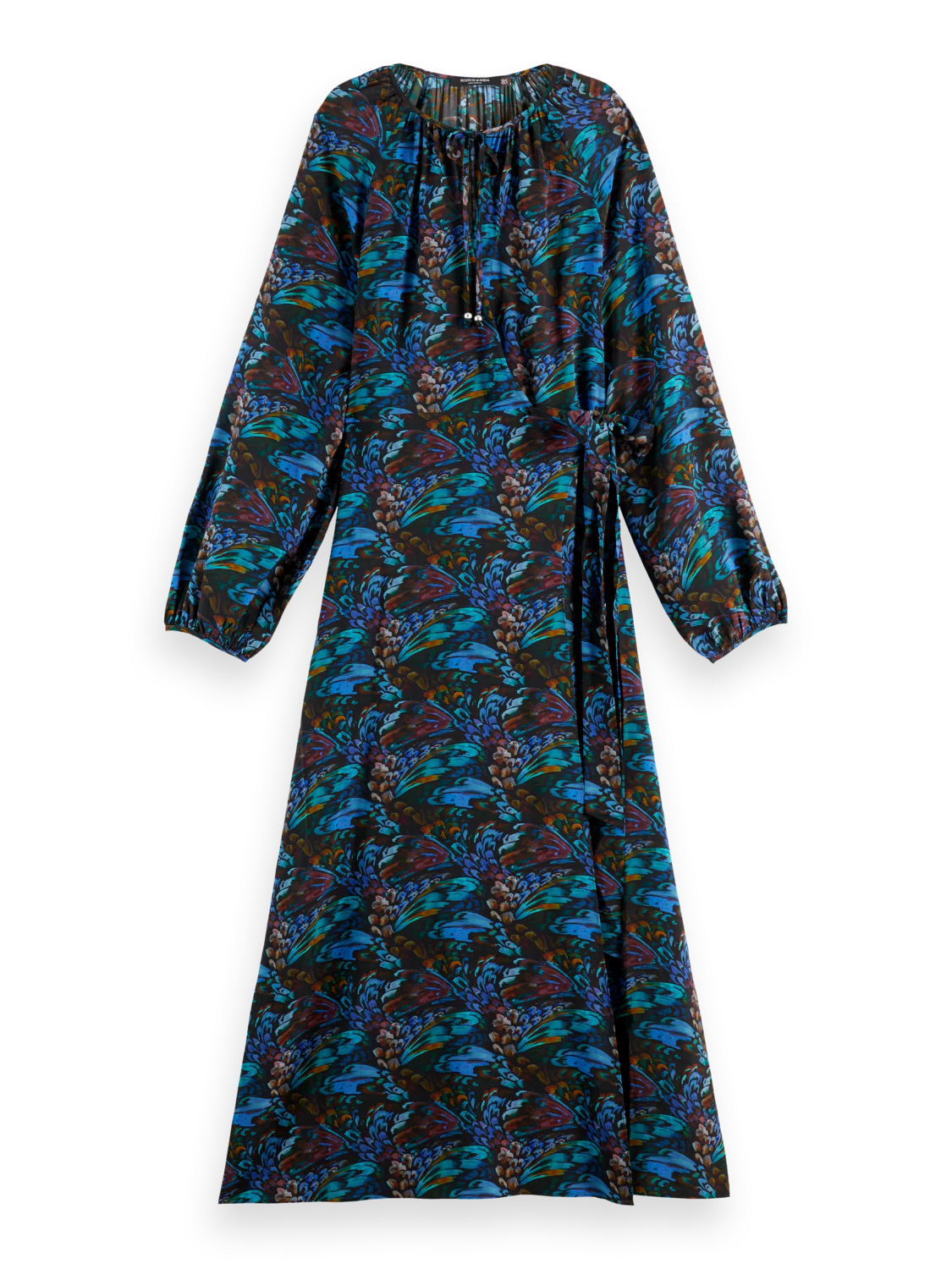 Midi wrap dress with key hole - Image 10