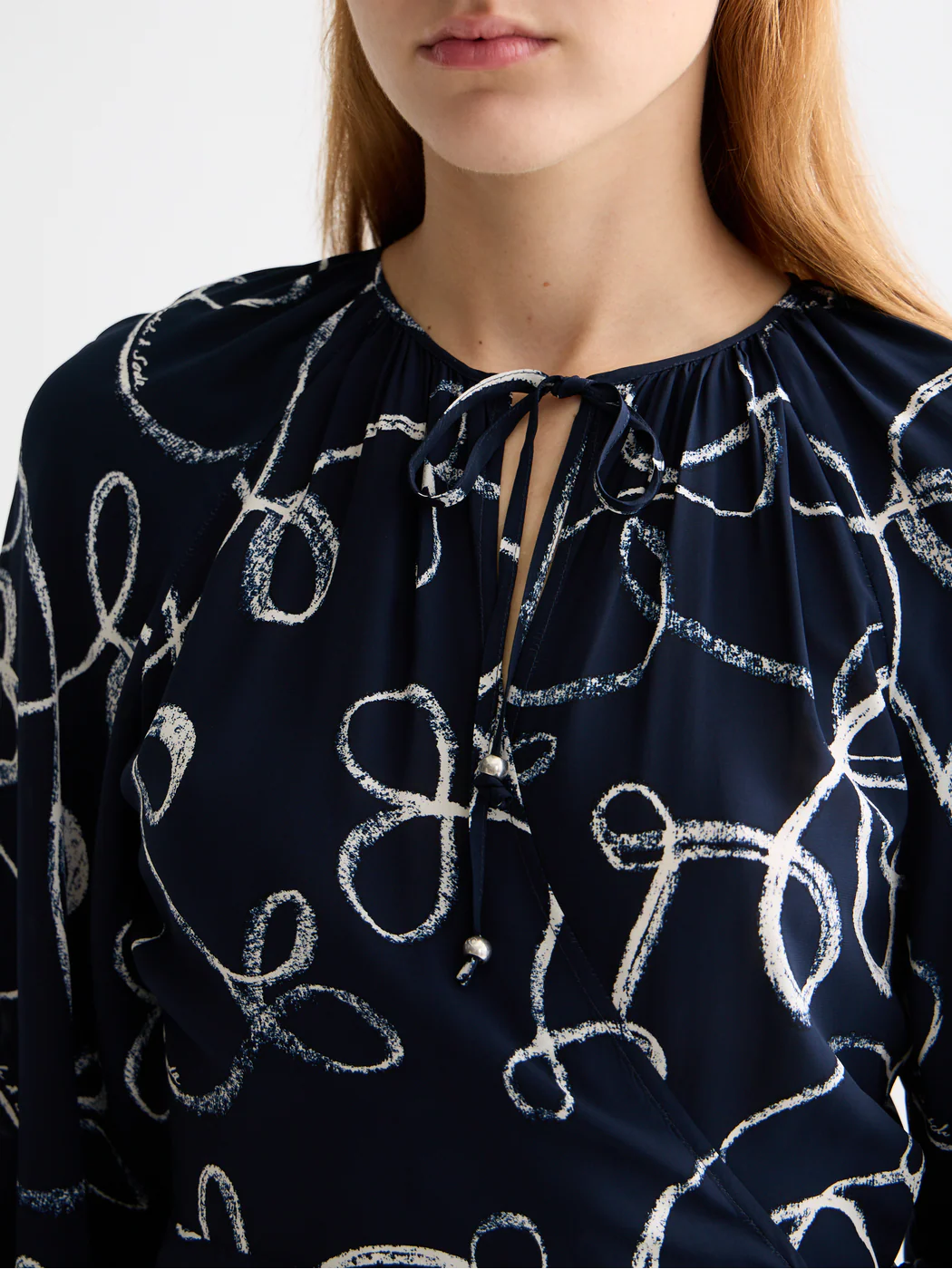Midi wrap dress with key hole - Image 2