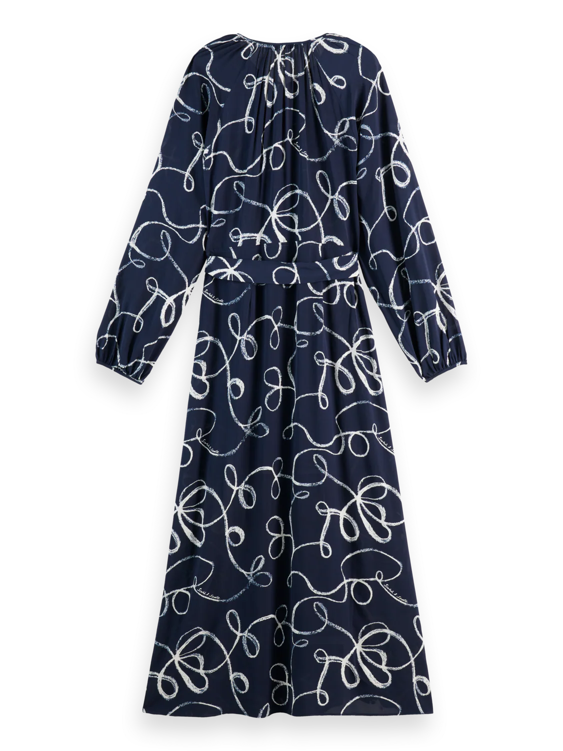 Midi wrap dress with key hole - Image 4