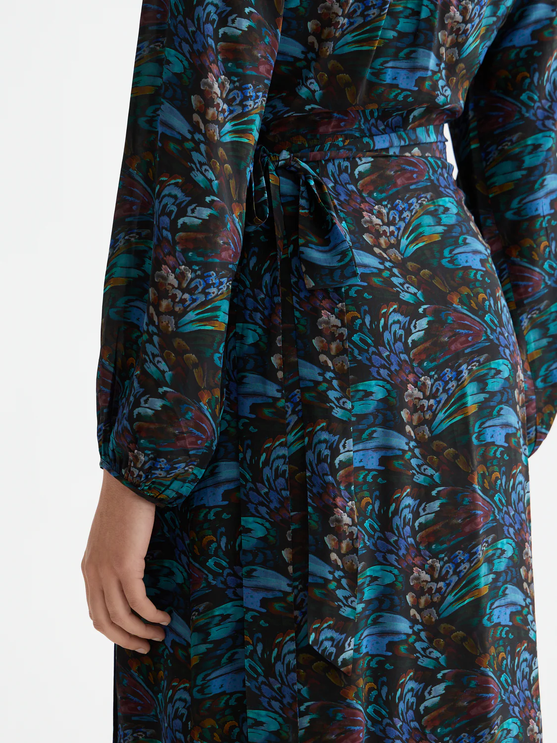 Midi wrap dress with key hole - Image 8
