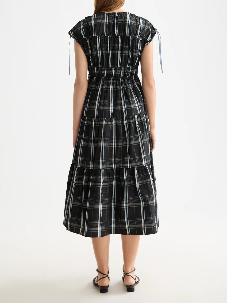 Gathered Taffeta midi dress - Image 3