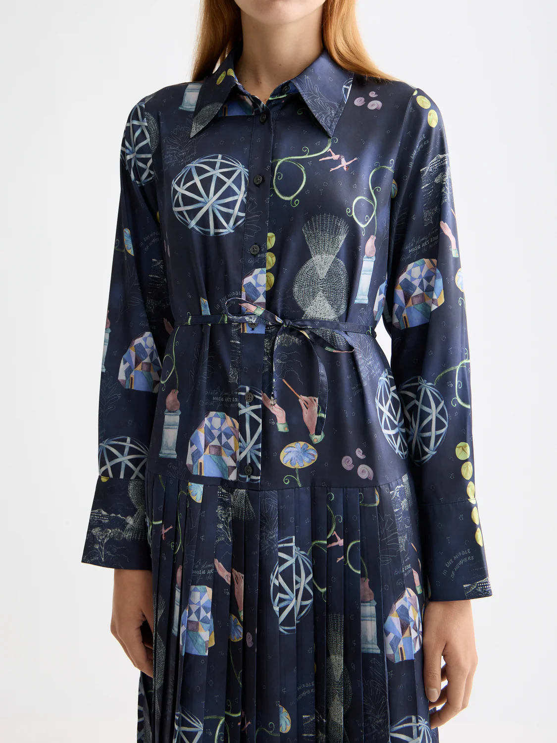 Belted shirt midi dress - Image 2