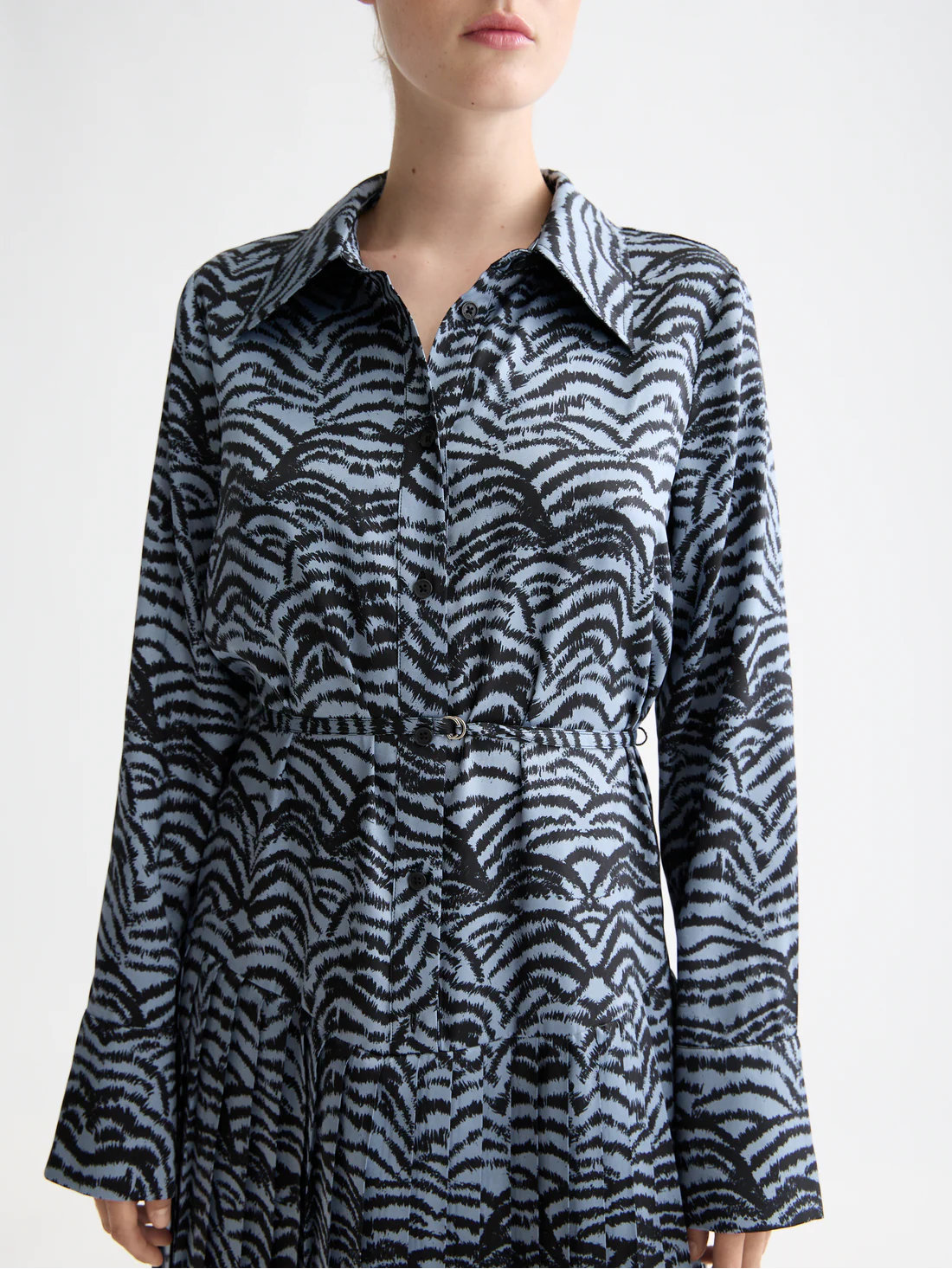 Belted shirt midi dress - Image 7