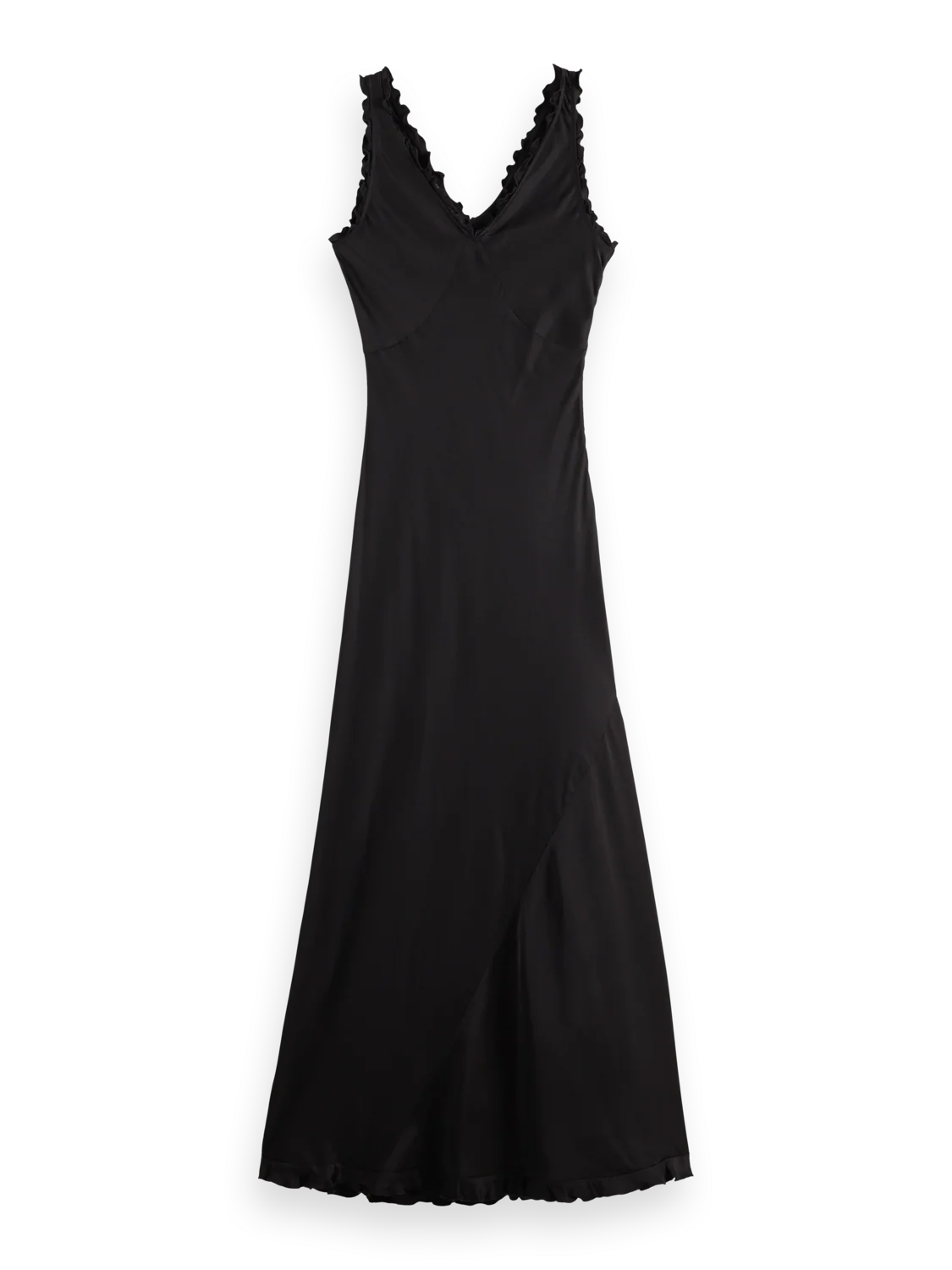 Maxi Slip dress with ruffled edges - Image 4