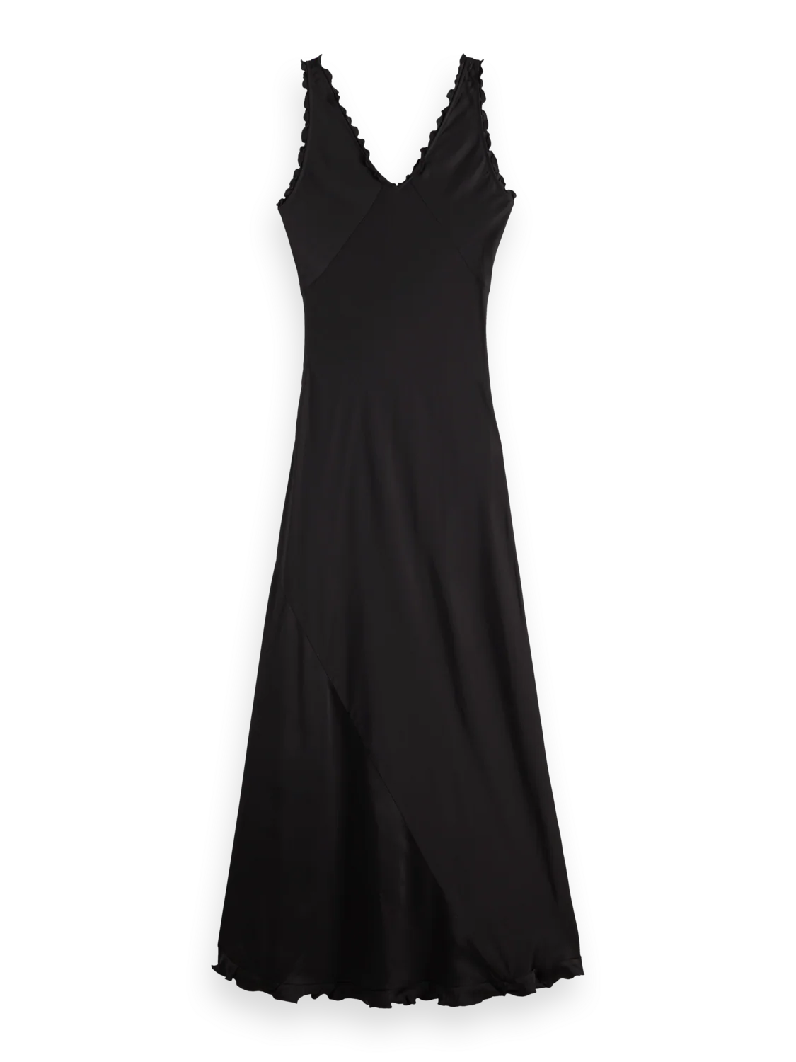 Maxi Slip dress with ruffled edges - Image 5