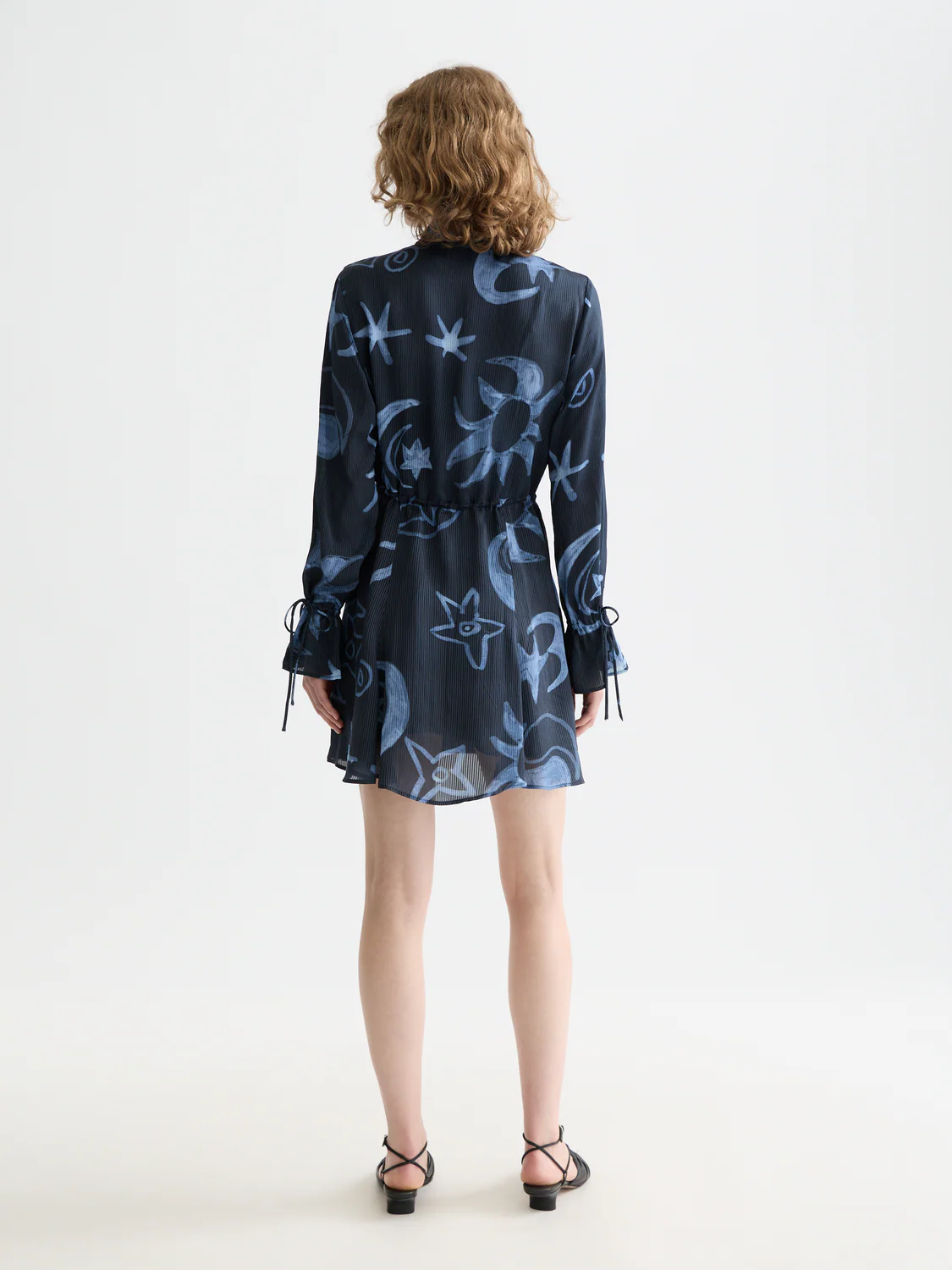 Printed long sleeved mini dress - Image 3
