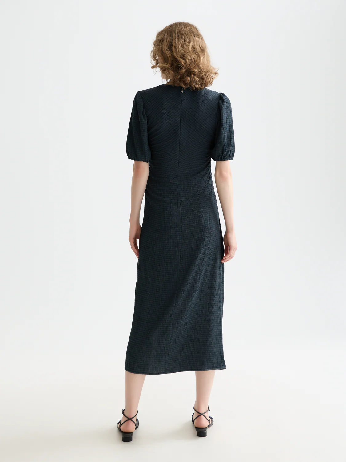 Open structured jersey midi dress - Image 3