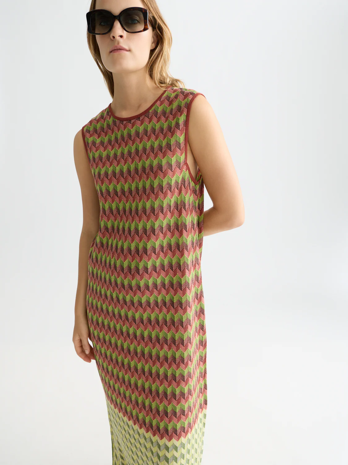 Chevron knitted maxi dress - Image 2