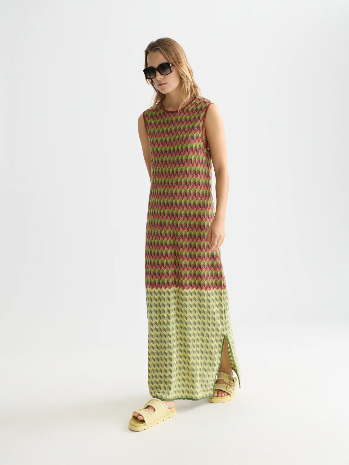 Chevron knitted maxi dress - Image 3