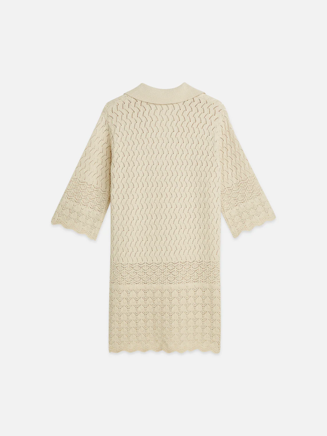Pointelle stitch knitted short tunic dress - Image 6