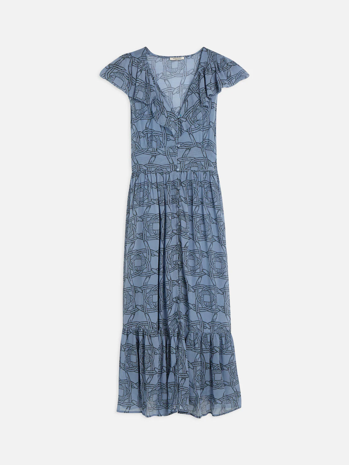 Printed chiffon midi day dress - Image 12